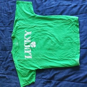 Cool green LUCKY tee men's XL